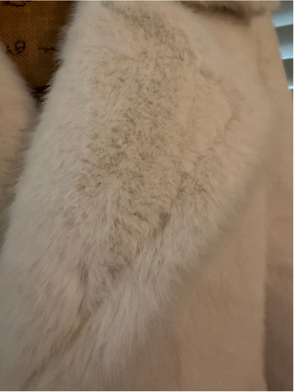 Avec Les Filles White Long Faux Fur Double Breasted Coat XS/S - Picture 2 of 6